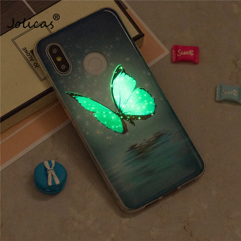 Xiaomi mi 8 светящийся чехол на СПС Coque Сова единорог мультфильм Fundas для Мягкий