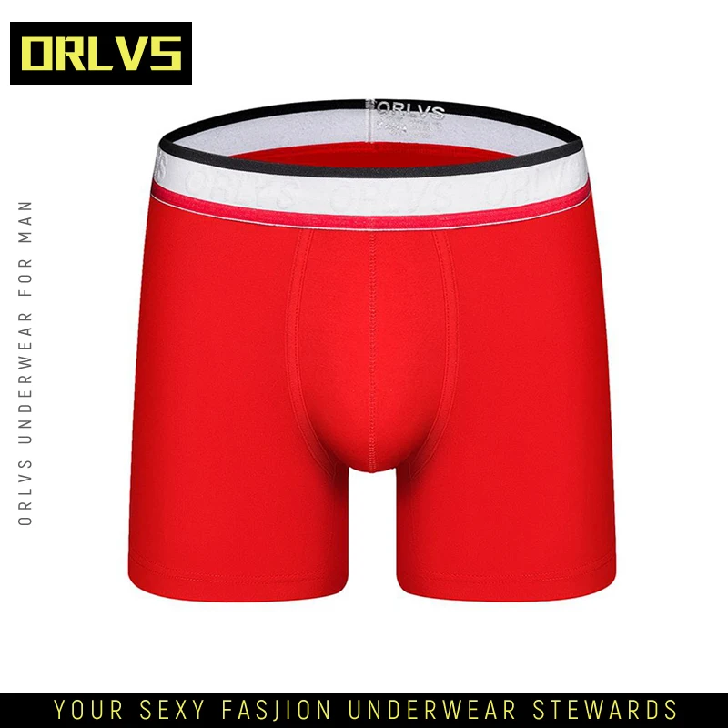

ORLVS Brand Men Underwear Boxer Cueca Boxer Cotton Underwear Boxers Shorts Breathable Panties Men Solid Boxershorts OR121