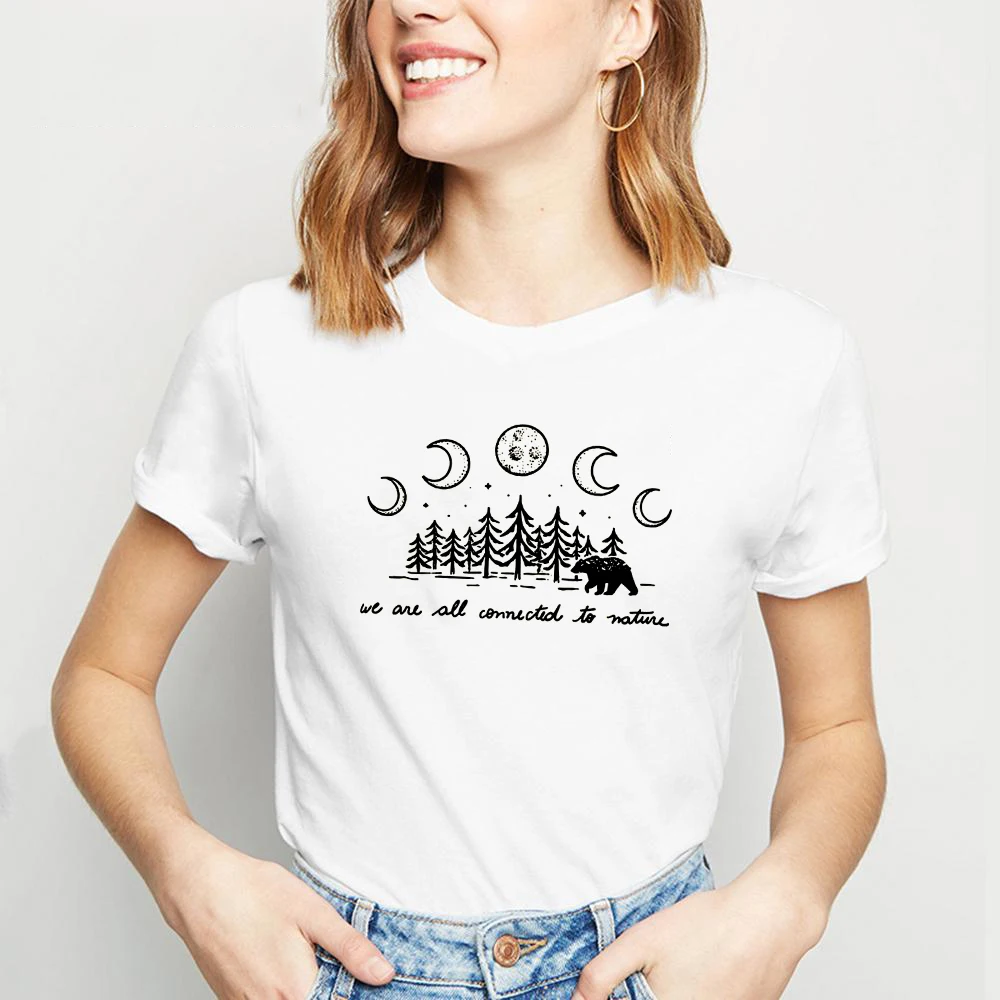Женская футболка в стиле гранж We Are Collection To Nature летняя модная с графическим