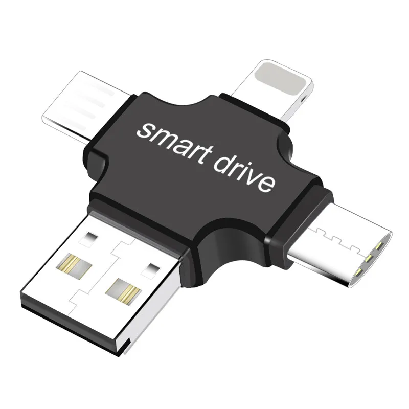 3 в 1 USB2.0 картридер OTG Флешка 16 ГБ 32 все одном Card Reader для Тип C