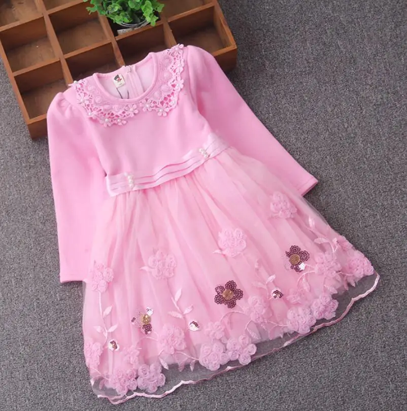 Новинка 2018 весенне-осенняя одежда для девочек детская платье принцессы вечерние