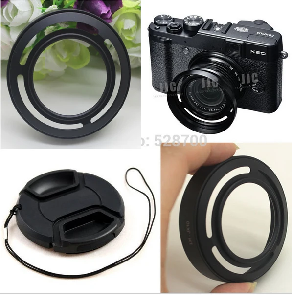 Черный Металл бленда для Fujifilm X10 LH-JX10 с переходное кольцо | Электроника