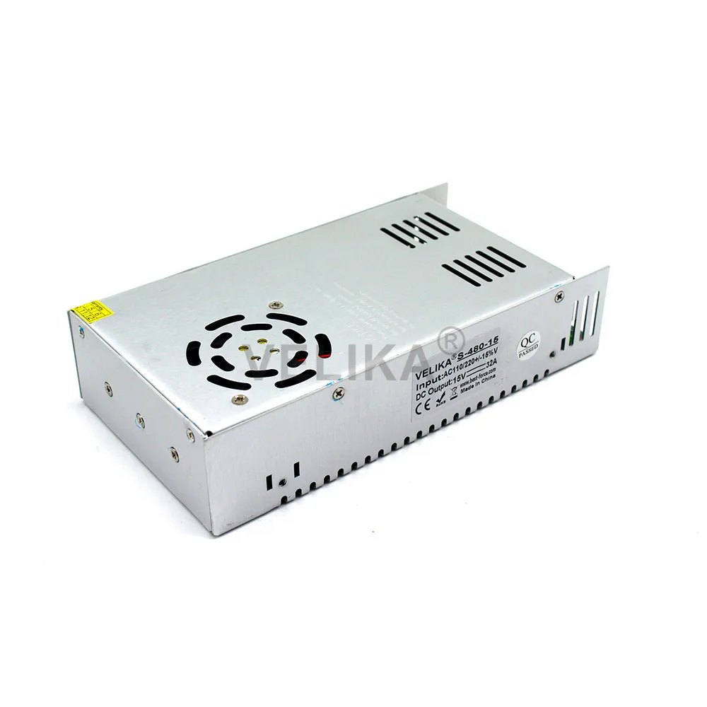 Универсальный Одиночный выход DC15V 32A 480W Драйвер импульсного источника питания