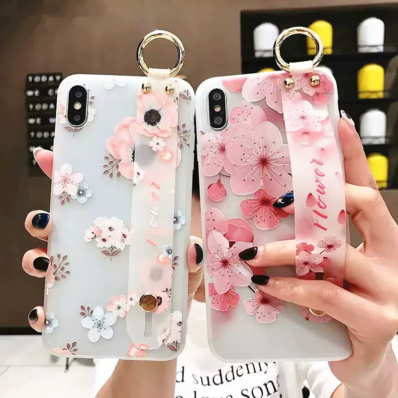 Ourdeals мягкий чехол на запястье для телефона iphone 8 7 6s 6 plus XS MAX XR X рельефный кронштейн