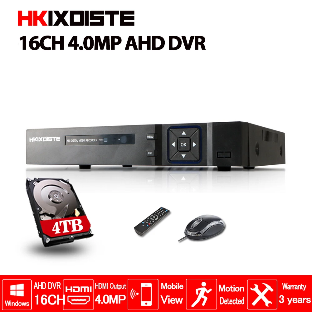 16 канальный видеорегистратор AHD DVR 4.0MP 16CH AHD/CVI TVI 2560*1440 4MP CCTV видео Регистраторы