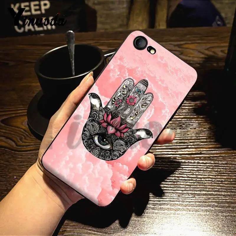Yinuoda для iphone 7 6 X Чехол Fatima Hand Hamsa Bling популярный мягкий чехол iPhone 7X6 6S 8 Plus 5 XS XR