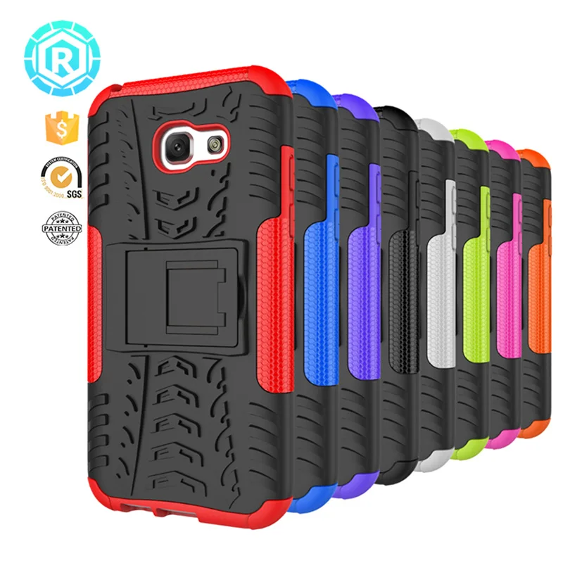 R For Samsung Galaxy A5 2017 5.2 inch Silicon Cover Rugged Armor Kickstand Case SM-A520F TPU + PC Phone Cases |
