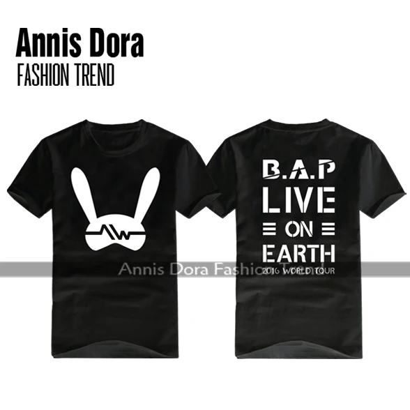 Футболка с коротким рукавом KPOP b. A.P Best Absolute Perfect Zelo Youngjae Jongup Himchan Yongguk Daehyun live on earth