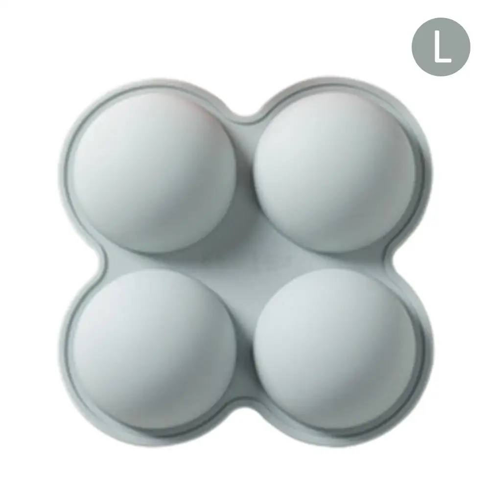 Аксессуары для выпечки форма ледяных кубиков 4 ячейки полукруглая силиконовая