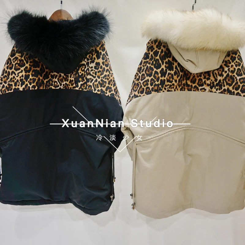 Женская зимняя куртка на 90% утином пуху куртки и пальто с большим воротником из