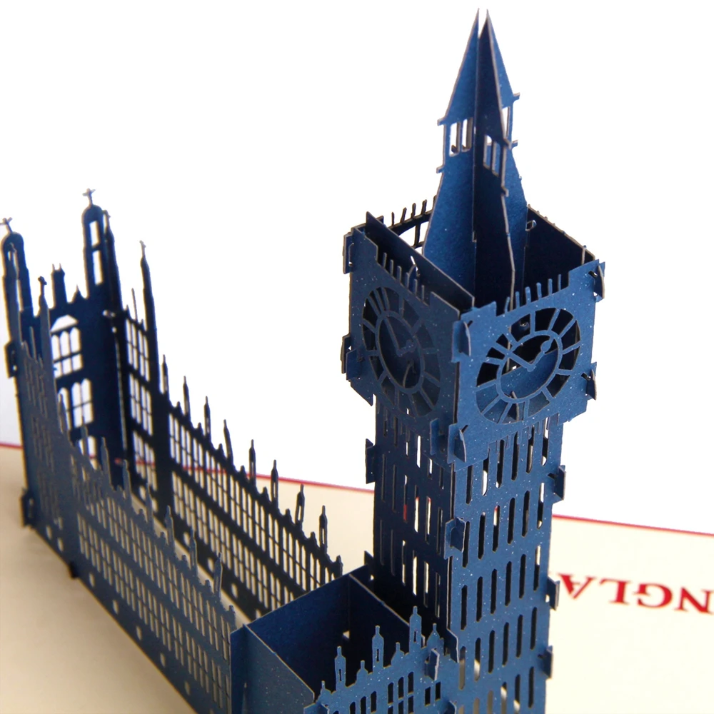 Big Ben 3D всплывающие поздравление с днем рождения карты конвертом открытка на