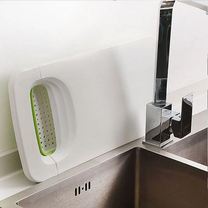 Складная кухонная разделочная доска с дренажной корзиной Набор разделочных