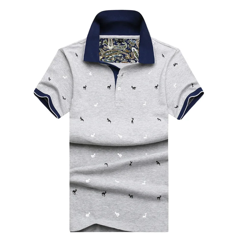Uwback мужские рубашки поло 2017 летние с коротким рукавом принтом 100% хлопковые