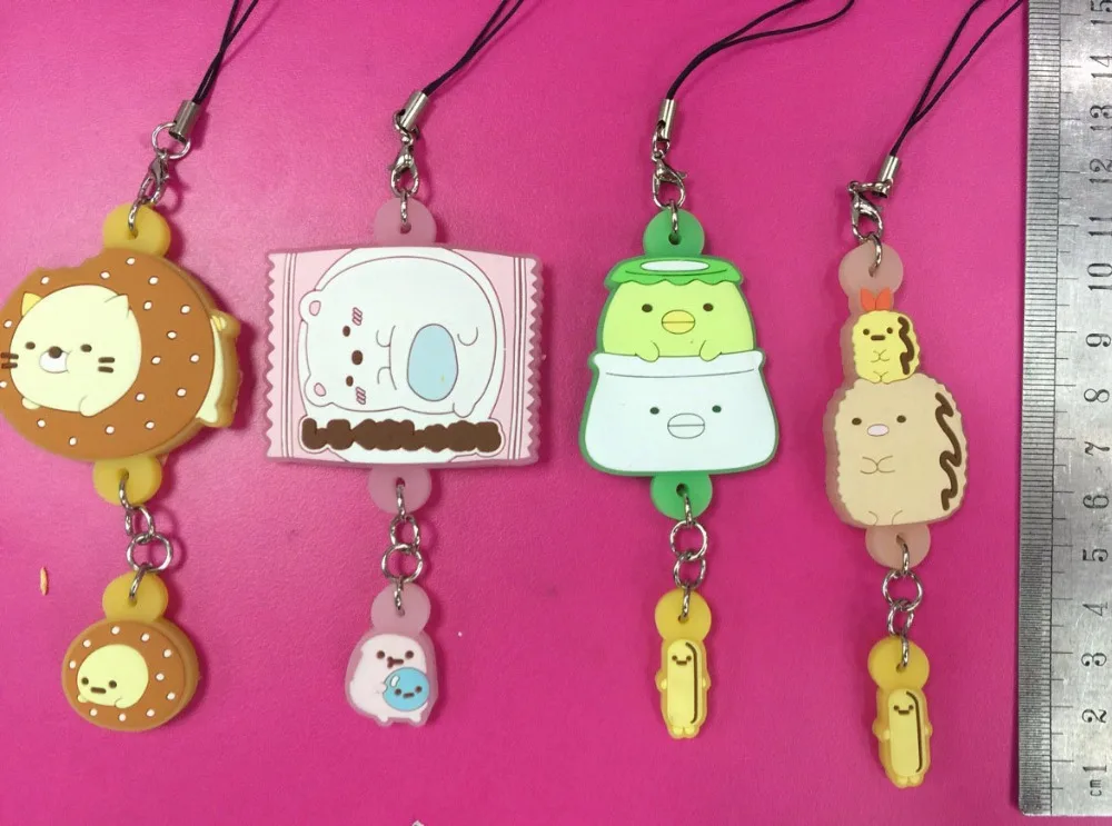 6 шт./лот Сан х оригинальный японский аниме Рисунок резиновый силиконовый чехол