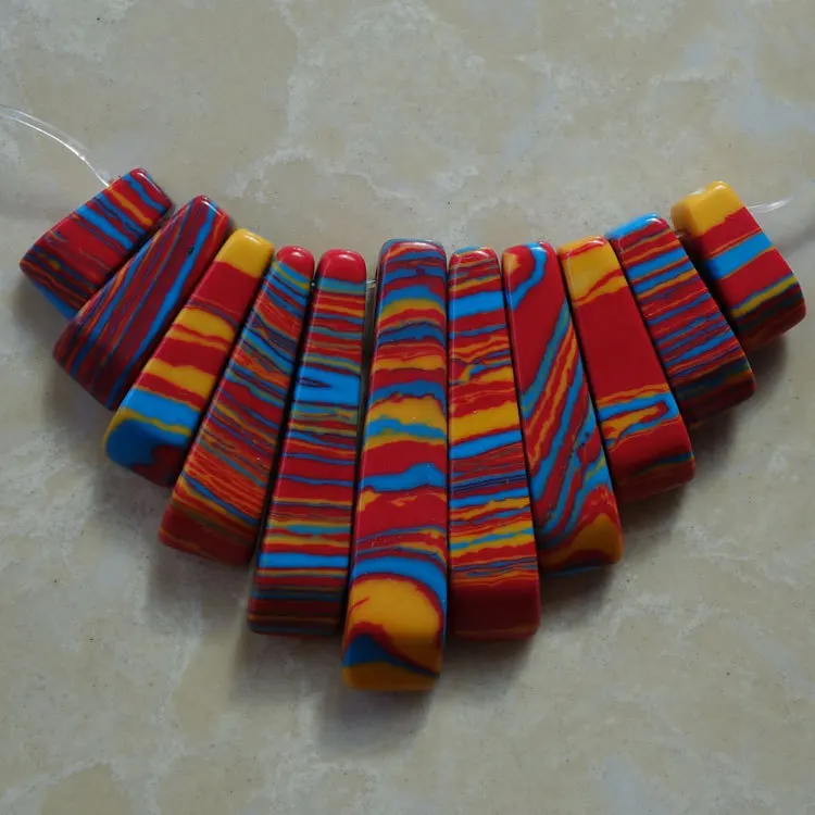 11 шт. (1 комплект) Радужный камень подвеска бисер ювелирное ожерелье|stone pendant|necklace