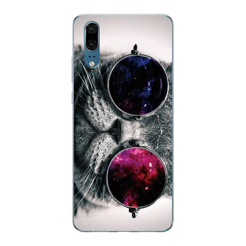 Case For Huawei P20 P 20 Cat Flower Animal Patterned TPU Soft Shell Pro Phone Back Cover |