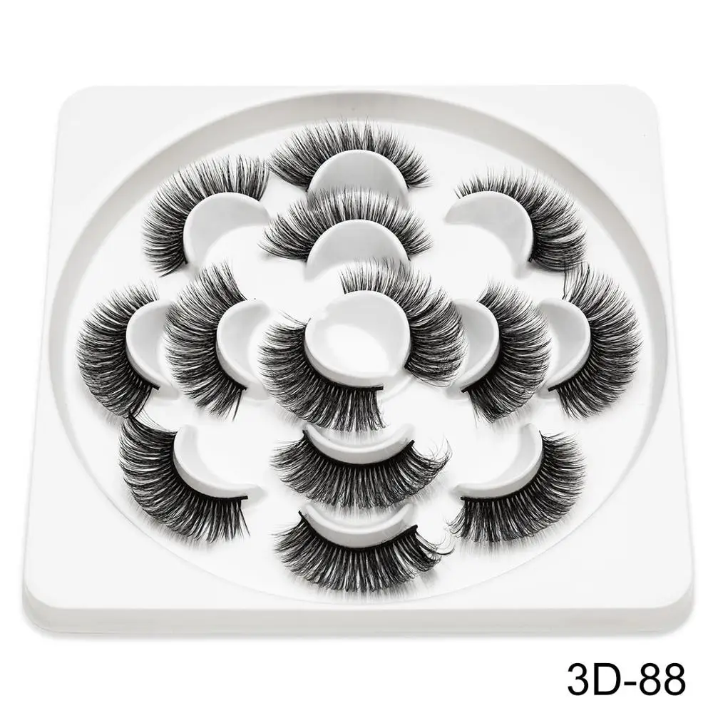 3D88 SEXYSHEEP 2/4/7 пар искусственной 3D норковые ресницы натуральные длинные накладные ресницы объем Накладные ресницы макияж расширение ресницы «maquiagem» - Цвет: 3D88