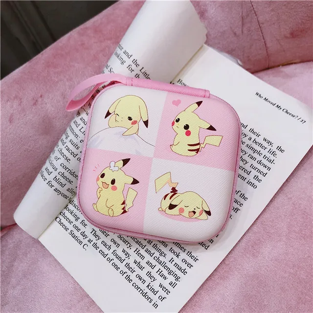 18 9,4 см* 9,4 см коробка для наушников на молнии Сумка Медведь Даффи Мелодия Cinnamoroll Единорог Улица Сезам шаблон - Цвет: 18