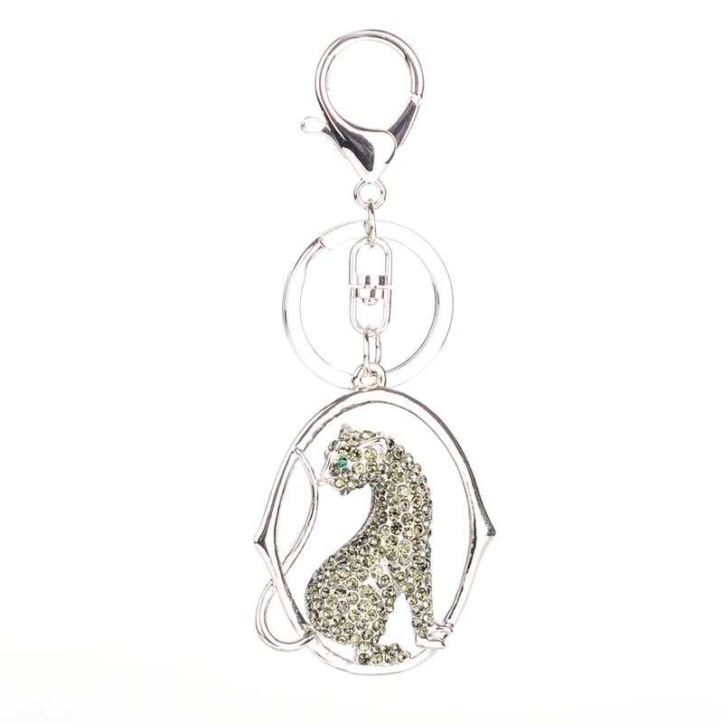 Высокое качество капельного сплава брелок Chaveiro падение масляная глазурь Леопард