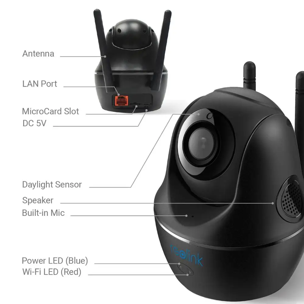 Reolink Видеоняни и радионяни панорамирования/наклона 2 4 г/5G Wi Fi Камера 4MP Full HD видео