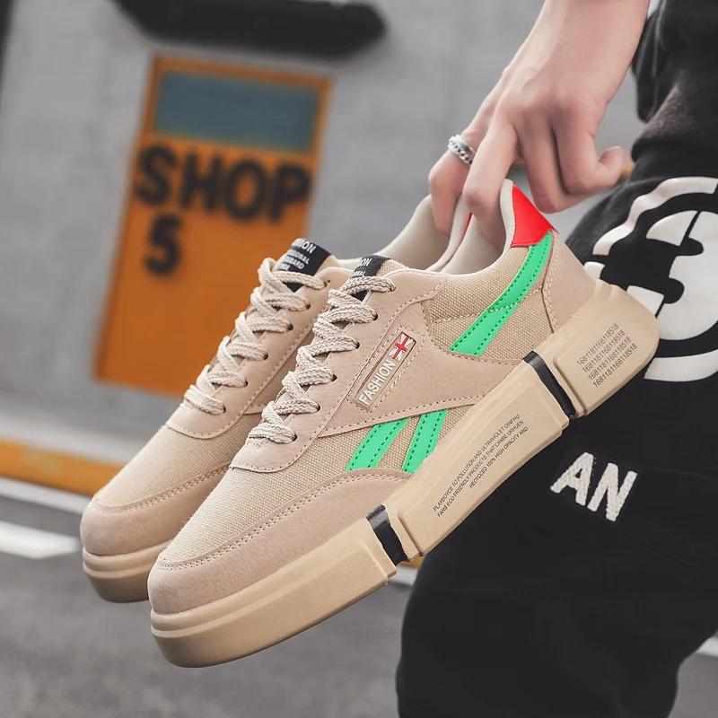 Мужские парусиновые кроссовки повседневные криперы на платформе размера плюс 39