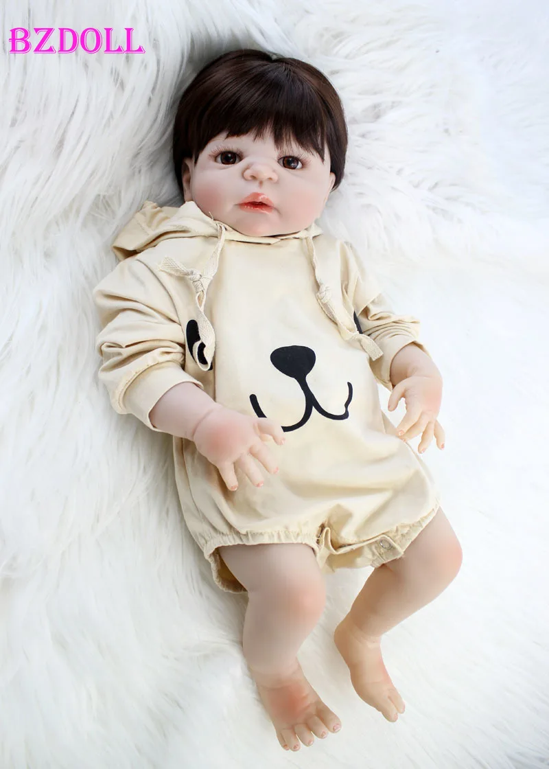 BZDOLL 22 дюйма силиконовая кукла для новорожденных игрушка Реалистичная