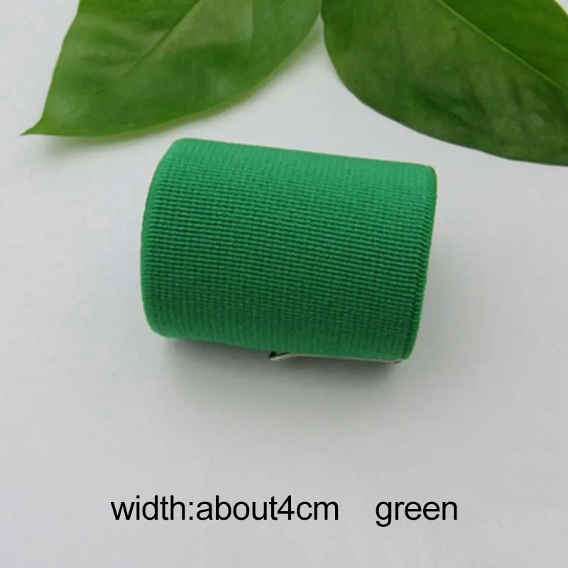 3 метра DIY плоская эластичная лента для шитья одежды эластичная лента эластичный пояс, материал резинки Эластичные аксессуары ширина 4 см - Цвет: green