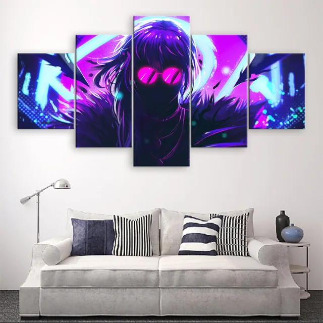 5 шт. современная живопись рисунки Лига Легенд KDA Evelynn холст печатная игра постер