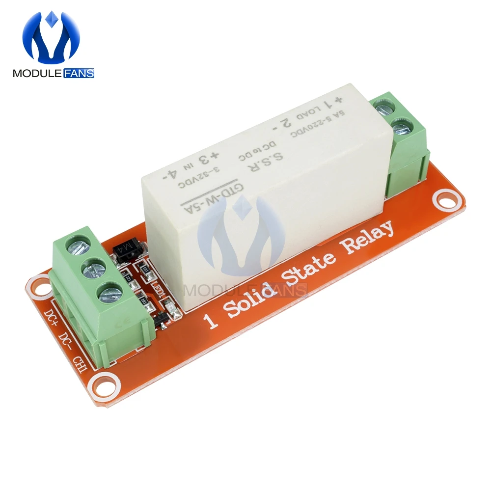 1 канал CH DC 5V 220V 5A SSR твердотельные реле Модуль Триггер Высокий уровень для Arduino Uno R3