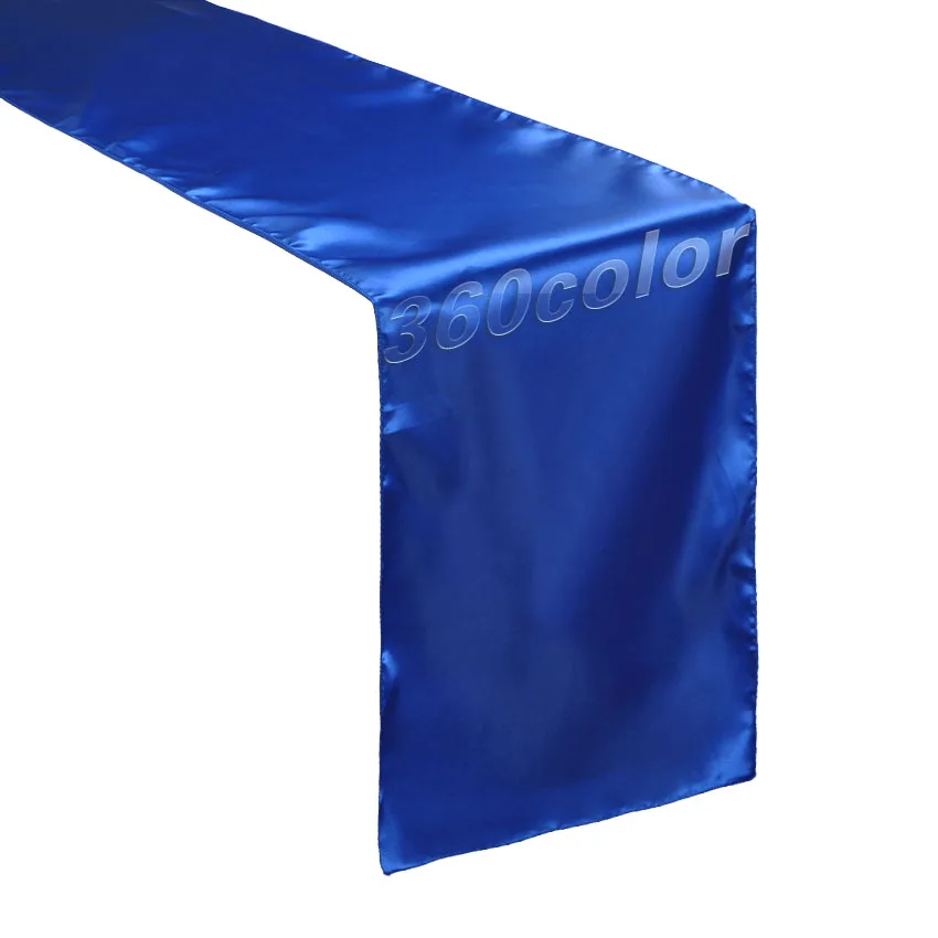 Royal blue Атласная Настольная дорожка 30 см x 275 см Свадебная вечеринка событие банкет домашний Рождественский стол изделия для декорации скатерть на стол 12x108 дюймов - Цвет: Royal blue