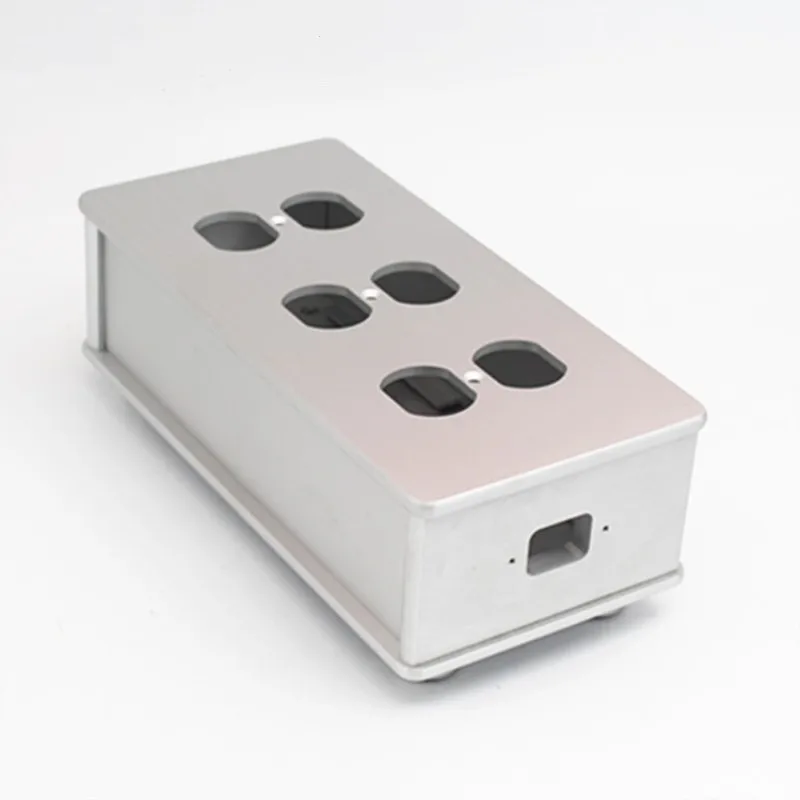 Hi Fi класса Алюминий сплав розетка Шкаф DIY Аудио Мощность очиститель воздуха в