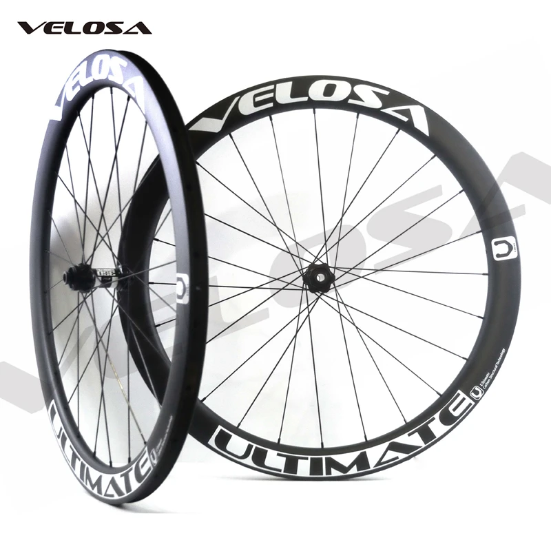 Velosa Ulti 60 полный углеродный комплект колес 700C дорожный велосипед дисковый тормоз