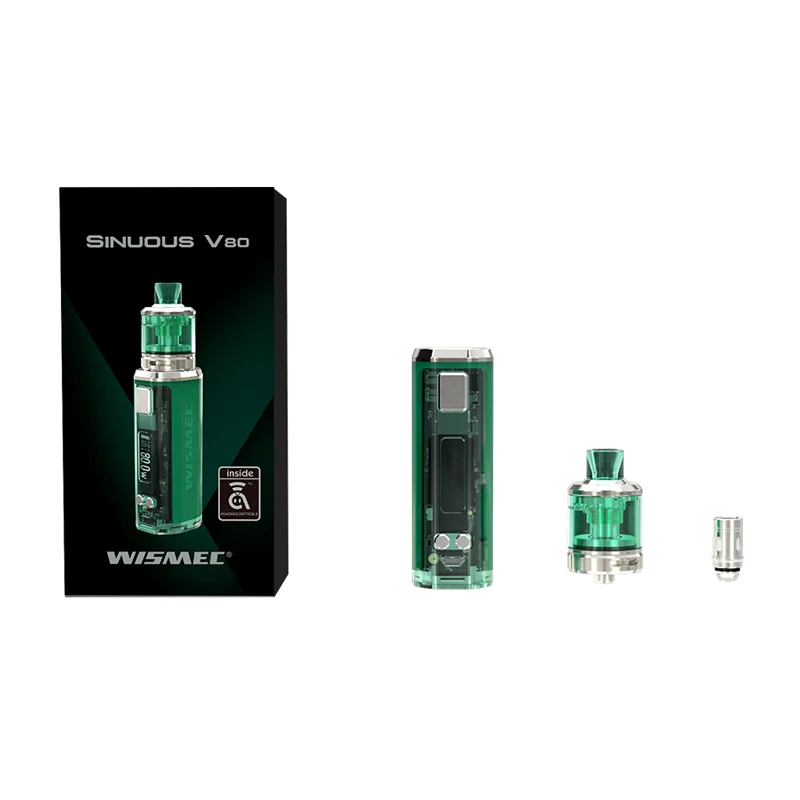Оригинальный комплект Wismec minuous V80 бокс мод V8 вейп 80 Вт с баком атомайзера Amor NSE 3 мл