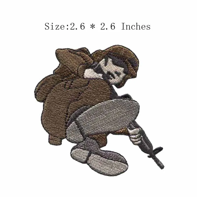 2 6 &quotШирокая вышивка боевиков патч с флагом/вышитые патчи для мотоциклов/атака