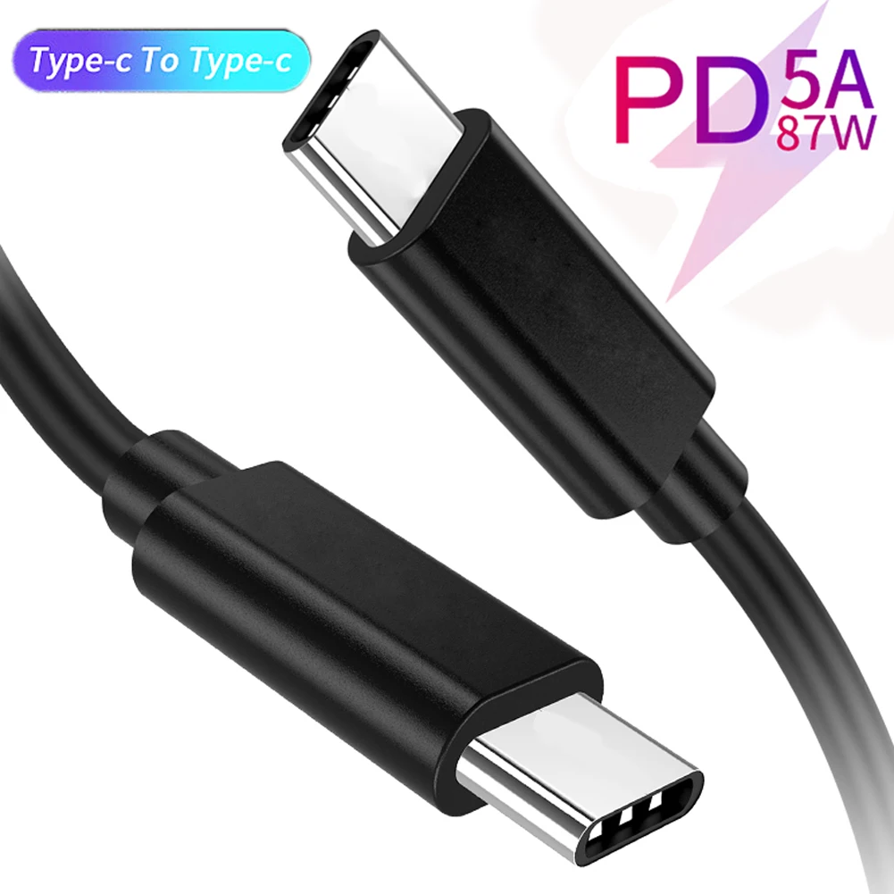 5А USB C к USB C type C кабель папа-папа PD 100 Вт Супер быстрая зарядка данных зарядный кабель 1 м для Macbook нейлоновый плетеный провод