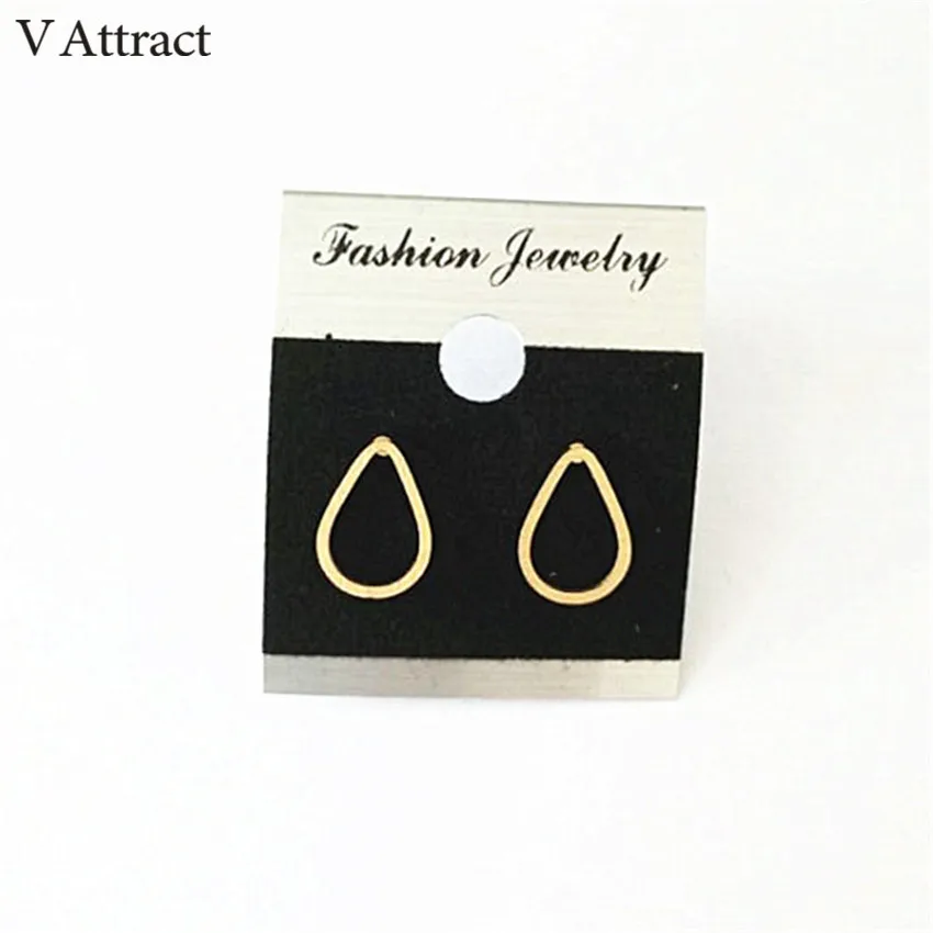 2017 Нержавеющая сталь Стад Мода Pendientes розовое золото Цвет капля/водослива Шарм