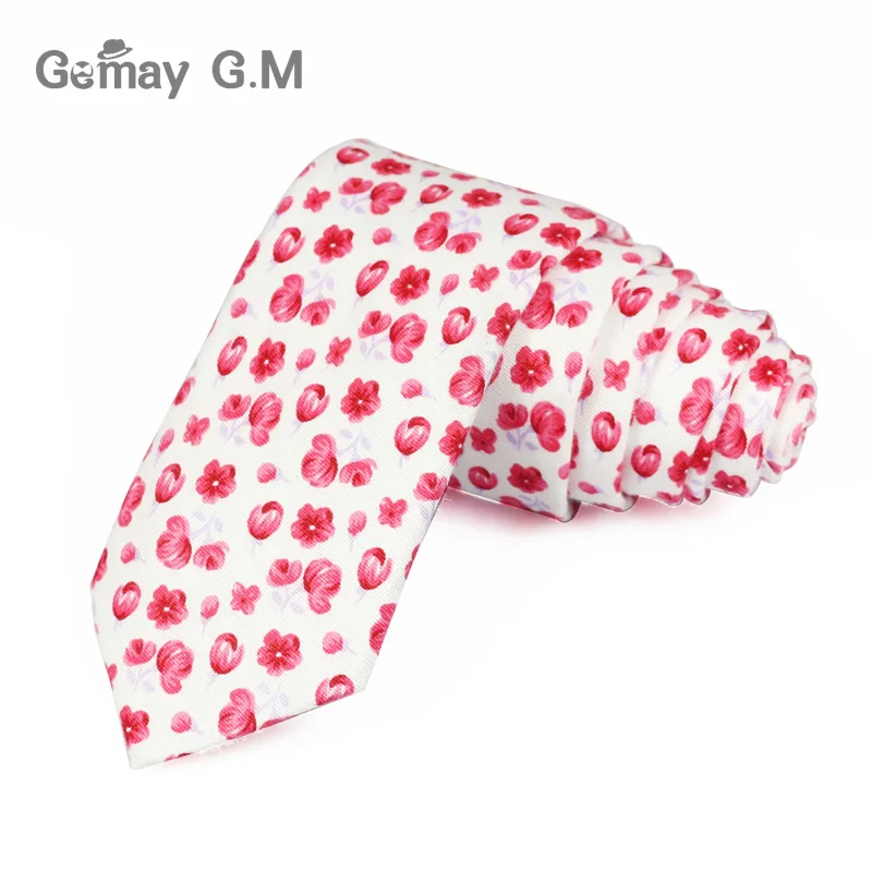 New Fashion Floral Retro Casual Suits Men's Slim Tie Printing Pattern Ties For Men narrow Cotton Necktie|slim tie|men slim tieties for men |