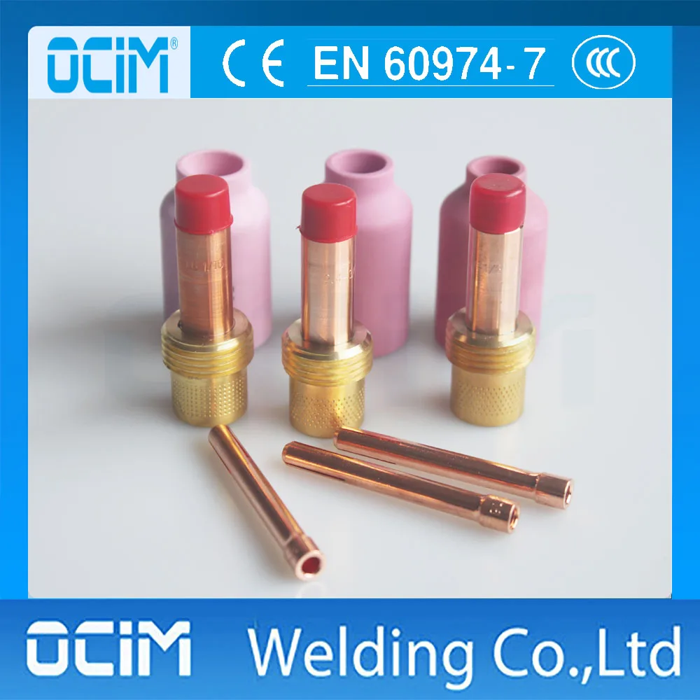 Комплект газовых объективов для сварки Tig Collet Body 9 шт. подходит сварочных горелок