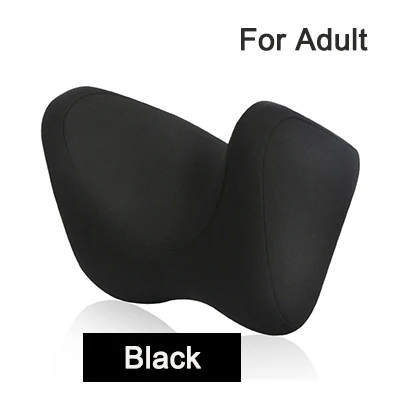 Black for Adult Детское заднее сиденье, автомобильный подголовник, подушка для шеи для детей, авто поддержка, чехол, u-образная подушка из пены с эффектом памяти для шеи, автомобильные аксессуары - Цвет: Black for Adult