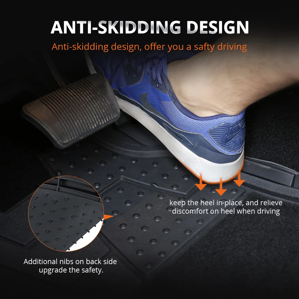 Partol 4 шт./компл. универсальные автомобильные коврики ПВХ Водонепроницаемый