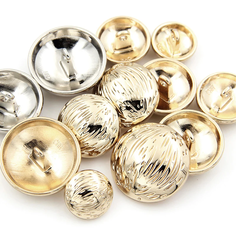 Meetee 10pcs 15/18/20/22/25mm Fashion Metal Button Round Shank DIY Coat Garment Decorative Sewing Crafts Accessories D2-5 | Дом и сад