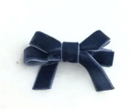 Navy Clip Новое поступление, модные детские милые зимние Бархатные резинки для волос BB, заколки для волос с бантом для девочек, детские боковые заколки, милые аксессуары для волос - Цвет: Navy Clip