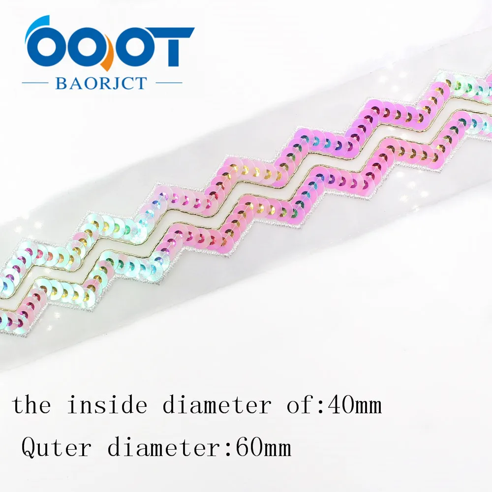 OOOT BAORJCT I-19503-1149, 60 мм Разноцветные яркие блестки с блестящей нитью ленты, самодельные банты для волос аксессуары для свадебной вечеринки украшения 2y