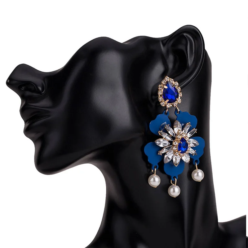 Винтажные большие богемные серьги для женщин 2018 роскошные женские длинные