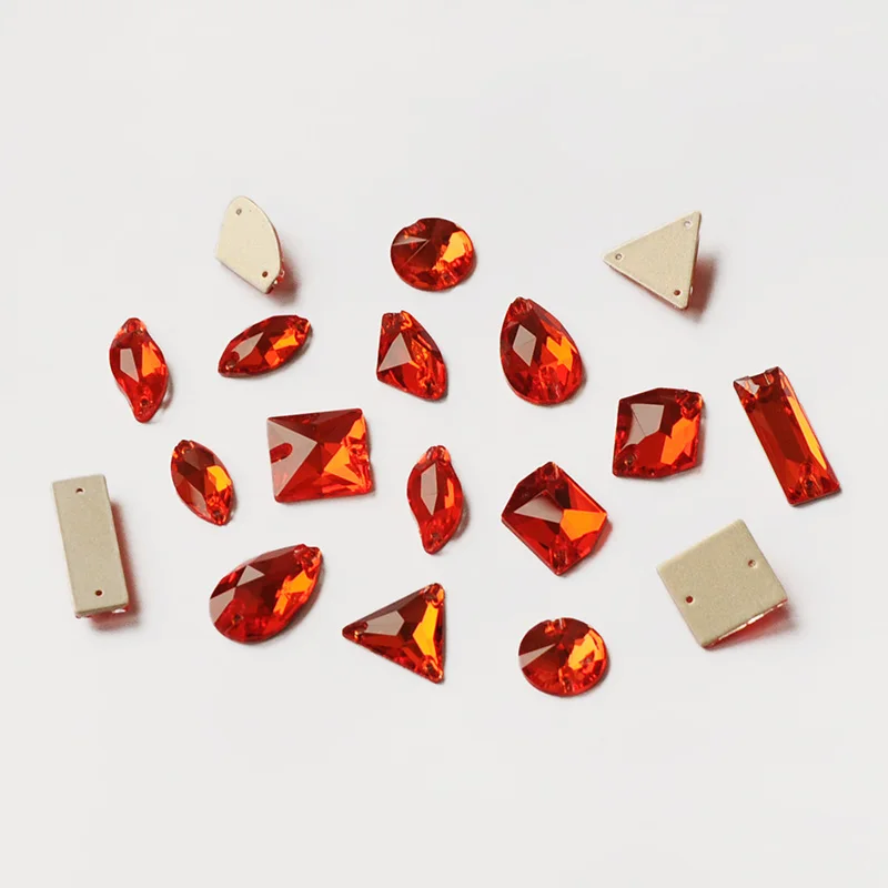 Стразы из гиацинта разных форм стеклянные стразы для шитья украшения одежды