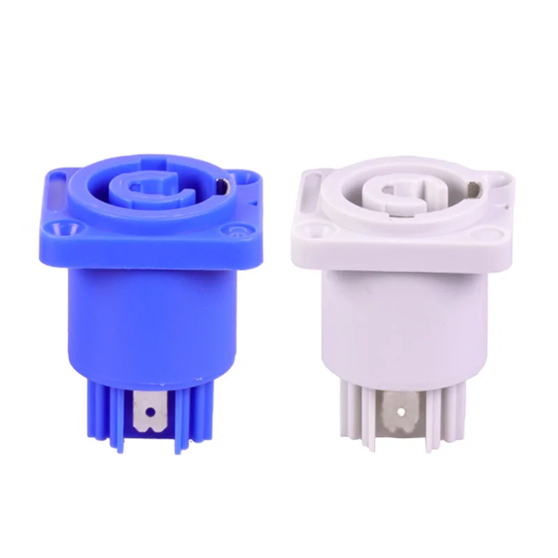F 50 White 50 Blue 100 шт./лот NAC3FCA вилка Speakon розетка 3 контактный разъем питания con разъем 20A 250 В AC мощность втулка шасси синий/белый - Цвет: F 50 White 50 Blue