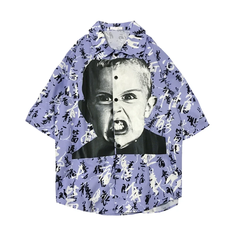 Рубашка для девочек свободная с принтом в стиле хип-хоп лета 2019 | Женская одежда
