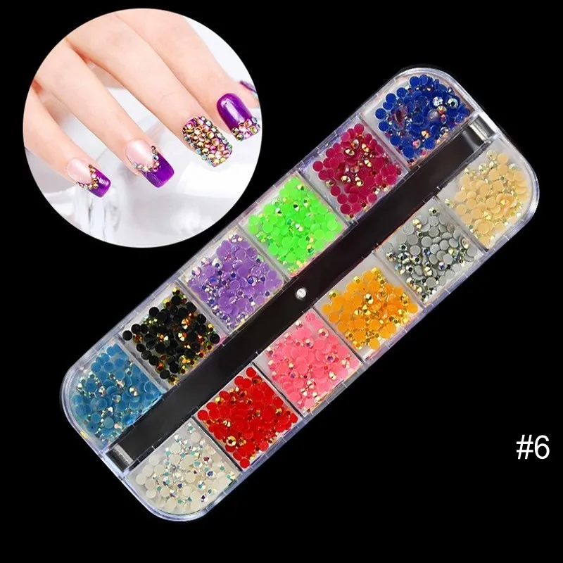 

1 Box (12Colors) Holographic Nail Sequins Glitter Horse Eye Shaped Nail Flakes Paillette Manicure Nail Art Flakes Decoration RS3