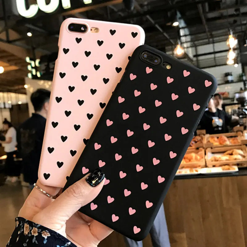 Hot Fashion Cute Cartoon Love Heart Shape Phone Case For iPhone 6 6s 7 8 Plus 5 5s SE Ultra Thin PC X XS Max XR |