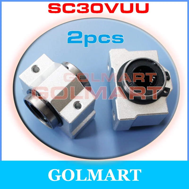 2 шт. SC30VUU SCV30UU SC30V 30 мм линейный подшипник блок корпус с LM30UU для рельсового вала |